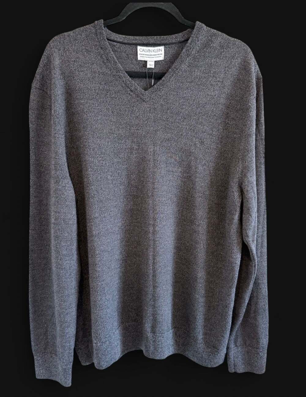 Calvin Klein Men's Extra Fine Merino Wool V-Neck Sweater